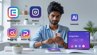 Best Free AI Tools for Instagram Reels Thumbnails Hindi Mobile 2025 - Adobe Express, Pixelcut, Leonardo AI